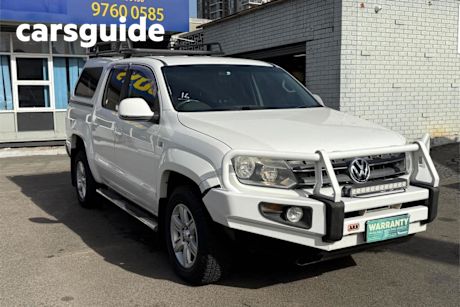 White 2012 Volkswagen Amarok Dual Cab Utility TDI420 Highline (4X4)