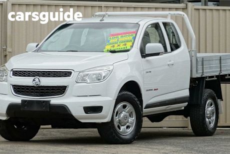White 2014 Holden Colorado Space Cab Chassis LX (4X4)