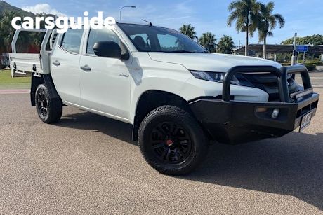 White 2021 Mitsubishi Triton Double Cab Chassis GLX (4X4)