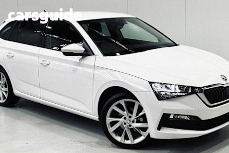 White 2023 Skoda Scala Hatchback Ambition 85TSI