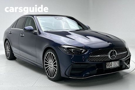 Blue 2023 Mercedes-Benz C200 Sedan Mhev