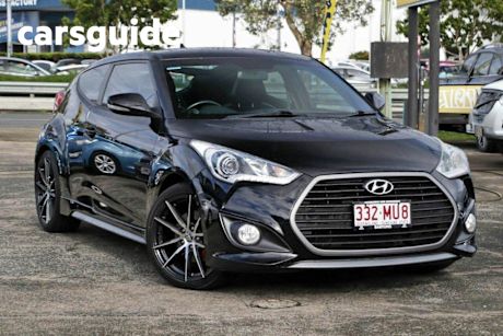 Black 2014 Hyundai Veloster Coupe SR Turbo