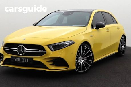 Yellow 2020 Mercedes-Benz A35 Hatchback 4Matic