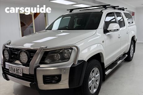 White 2014 Volkswagen Amarok Dual Cab Utility Tdi420 (4X4)