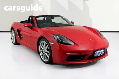 Red 2017 Porsche 718 Roadster Boxster