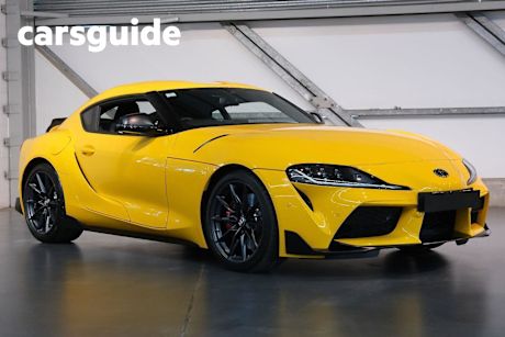 Yellow 2023 Toyota Supra Coupe GTS +alcantara Seats