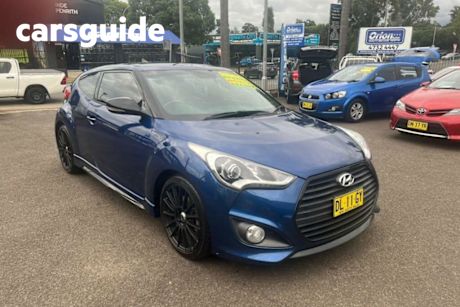 Blue 2016 Hyundai Veloster Coupe SR TURBO FS5 SERIES 2 MY16