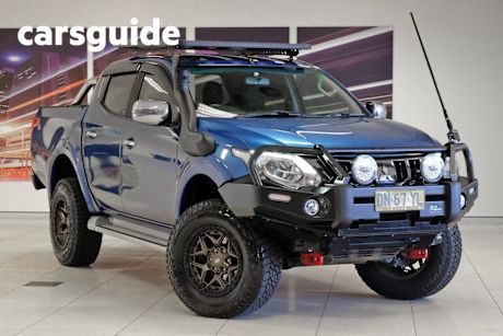 Blue 2018 Mitsubishi Triton Dual Cab Utility GLS (4X4)