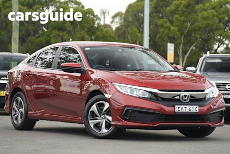 Red 2020 Honda Civic Sedan VTI