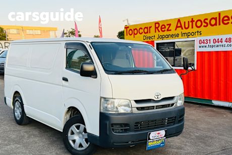White 2010 Toyota HiAce Commercial