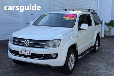 White 2013 Volkswagen Amarok Dual Cab Utility TDI420 Highline (4X4)