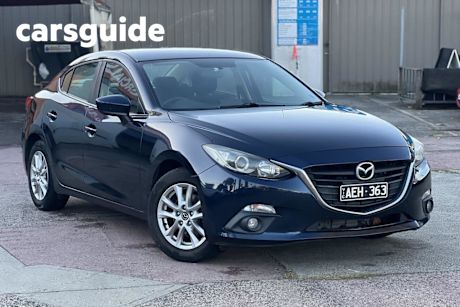 Blue 2015 Mazda 3 Sedan Maxx