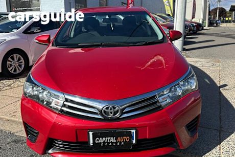 Red 2014 Toyota Corolla Sedan Ascent
