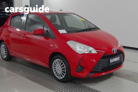 Red 2018 Toyota Yaris Hatchback Ascent
