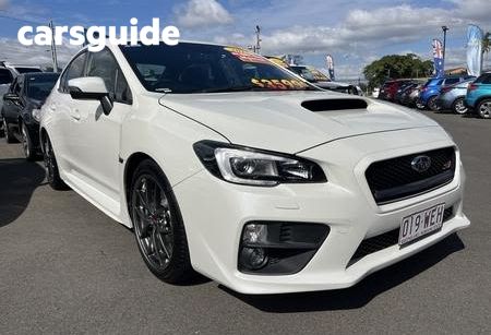 White 2015 Subaru WRX Sedan STI Premium