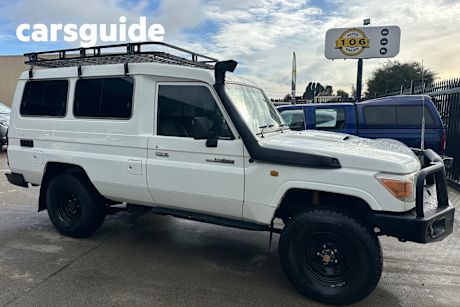 White 2008 Toyota Landcruiser Troop Carrier Workmate (4X4) 3 Seat