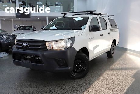 White 2020 Toyota Hilux Double Cab Pick Up Workmate