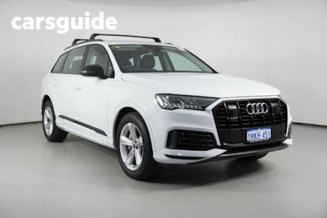 White 2021 Audi Q7 Wagon 45 TDI Quattro Mhev