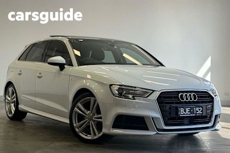 White 2020 Audi A3 Sportback 35 Tfsi S Line Plus