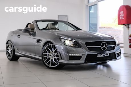 Silver 2012 Mercedes-Benz SLK55 Convertible AMG