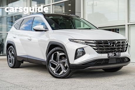 White 2021 Hyundai Tucson Wagon Highlander (awd)
