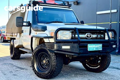 White 2012 Toyota Landcruiser Ute Tray GX