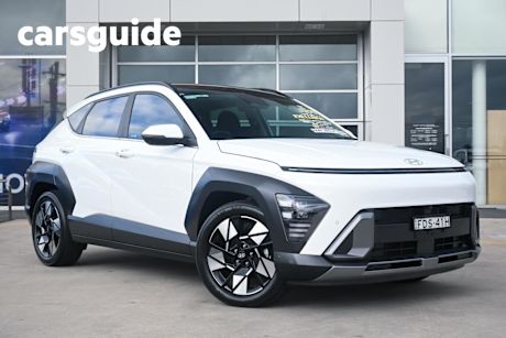 White 2023 Hyundai Kona Wagon Premium Sunroof