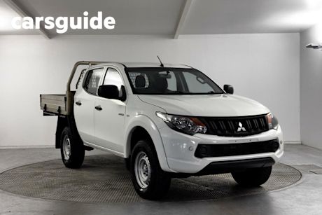White 2018 Mitsubishi Triton Dual Cab Chassis GLX (4X4)