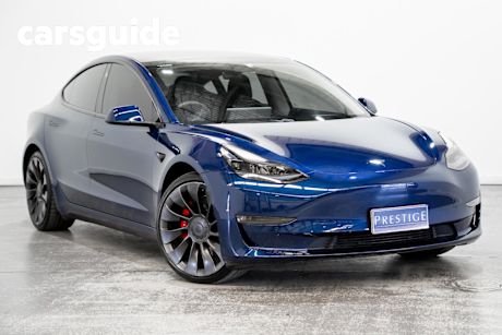 Blue 2021 Tesla Model 3 Sedan Performance