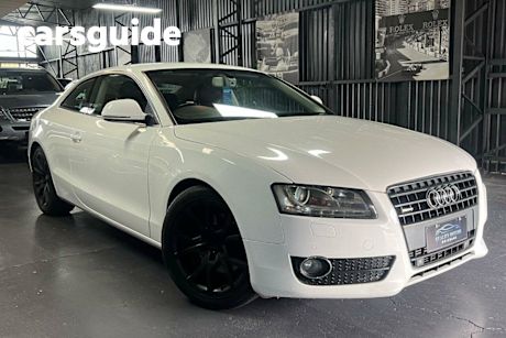 White 2009 Audi A5 Coupe 2.0 Tfsi Quattro