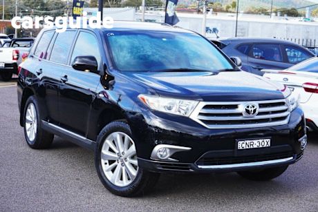 Black 2013 Toyota Kluger Wagon Altitude (fwd) 7 Seat