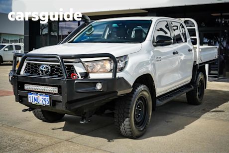 White 2021 Toyota Hilux Double Cab Chassis SR (4X4)