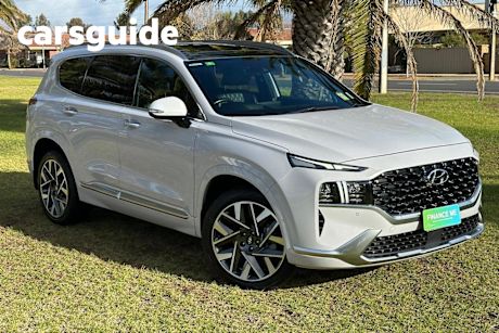 White 2022 Hyundai Santa FE Wagon Highlander Crdi (awd)