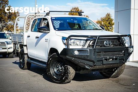 White 2022 Toyota Hilux Double Cab Chassis SR (4X4)