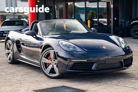 Blue 2017 Porsche 718 Roadster Boxster S