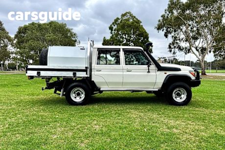 White 2017 Toyota Landcruiser Double Cab Chassis Workmate (4X4)