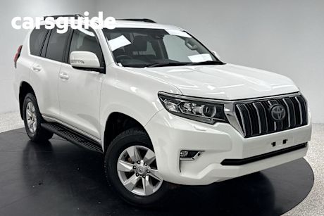 White 2022 Toyota Landcruiser Prado Wagon GXL Flat Tailgate
