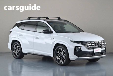 White 2024 Hyundai Tucson Wagon Highlander N Line (awd)