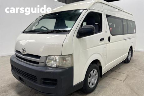 White 2008 Toyota Hiace Bus Commuter