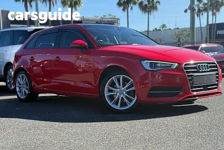 Red 2015 Audi A3 Hatchback Sportback 1.4 Tfsi Attraction