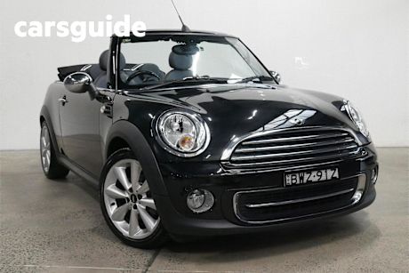 Black 2011 Mini Cabrio Convertible Cooper