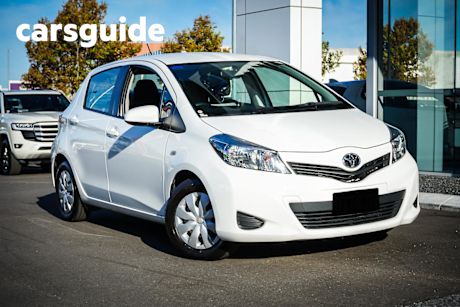 White 2013 Toyota Yaris Hatchback YR