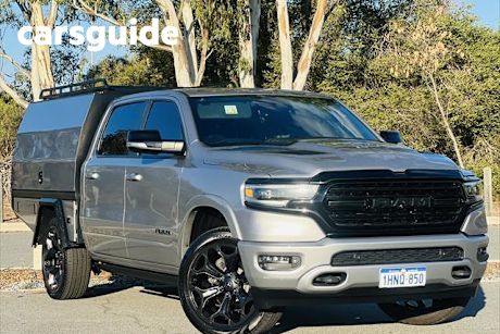 Silver 2022 Ram 1500 Crew Cab Utility Limited Rambox (hybrid)