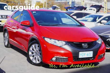 Red 2013 Honda Civic Hatchback VTI-L