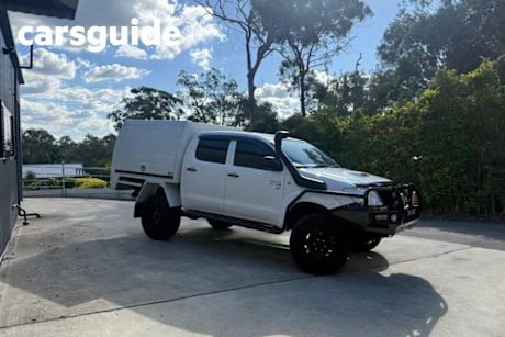 White 2010 Toyota Hilux Dual Cab Chassis SR (4X4)