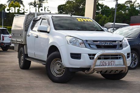 White 2015 Isuzu D-MAX Crew Cab Chassis SX (4X4)