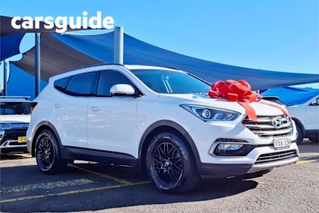 White 2016 Hyundai Santa FE Wagon Active Crdi (4X4)