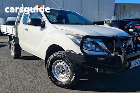 White 2016 Mazda BT-50 Freestyle Cab Chassis XT (4X4)