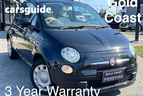 Black 2014 Fiat 500 Hatchback POP