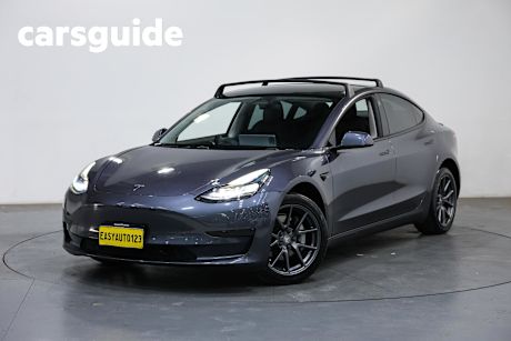 Grey 2022 Tesla Model 3 Sedan Rear-Wheel Drive